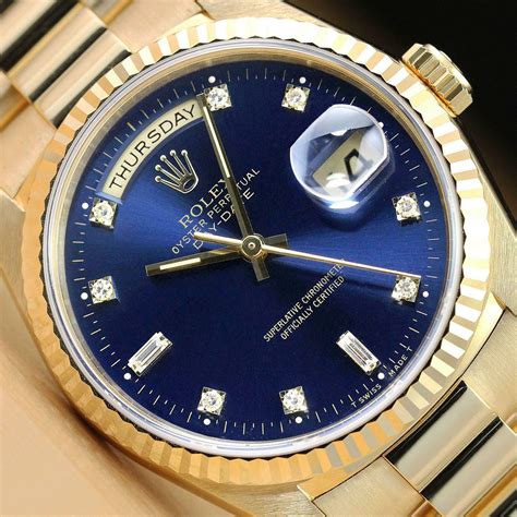 rolex day date silver blue|rolex day date watch price.